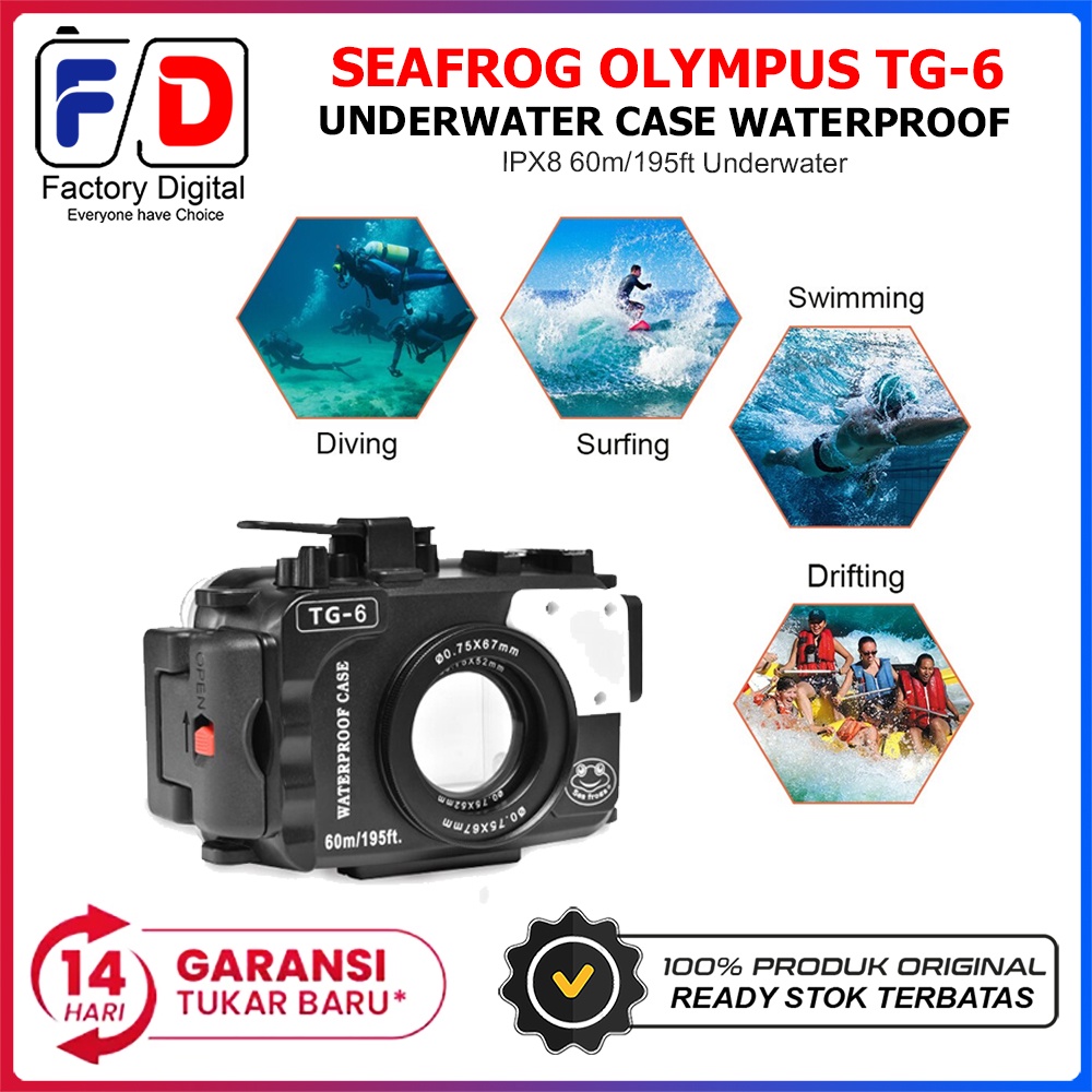 Seafrog Housing Camera Olympus TG-6 TG6 Diving Underwater Waterproof