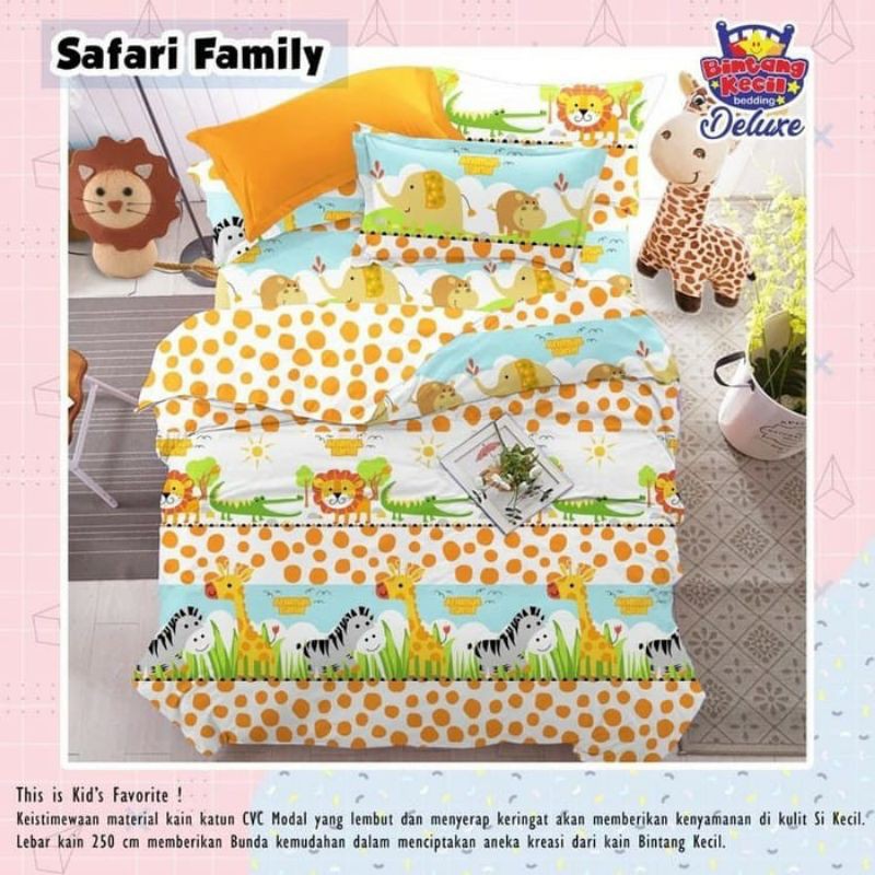 SPREI SET KATUN LOKAL MOTIF JERAPAH / PRODUSEN SPREI