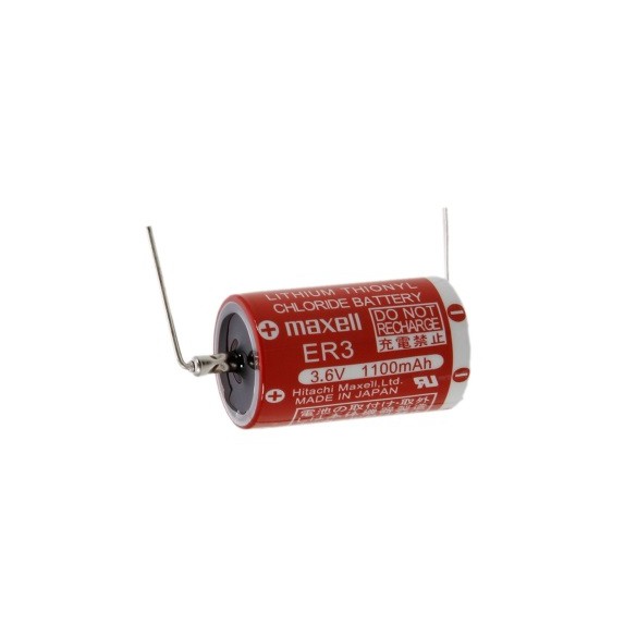 Battery Baterai Batere Batre Lithium Maxell PLC ER3 3.6V 1/2AA 1100mAh Pin Kaki