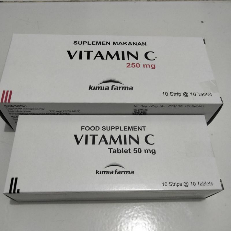 Vitamin C 50&250 Mg Kimia Farma harga perBok/Vitamin c suplemen makanan
