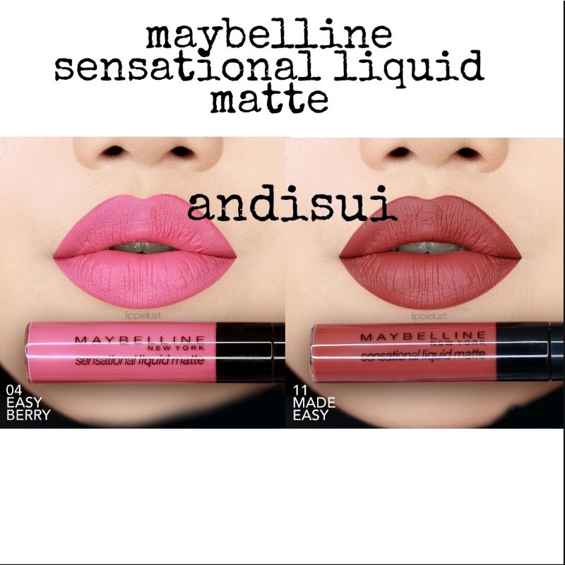 maybelline sensational liquid matte lip cream made easy &amp; easy berry