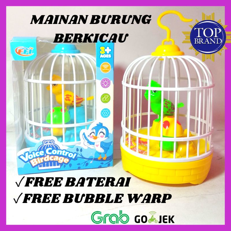 MAINAN ANAK SANGKAR BURUNG BUNYI BATERAI/MAINAN ANAK BAYI 6 BULAN 8 BULAN 1 TAHUN
