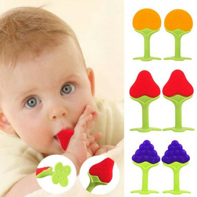 Baby Teether Gigitan Bayi bentuk Buah Mainan gigi Bayi BPA FREE