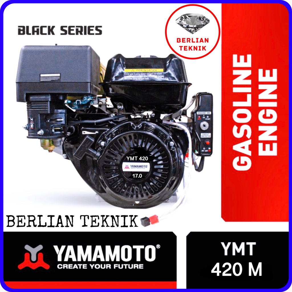 Mesin Penggerak Bensin Engine Gasoline Yamamoto YMT 420 / 17 HP Starter