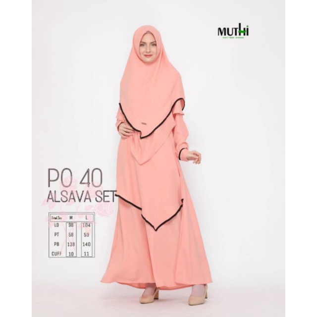 Gamis Alsava Syari original Muthi