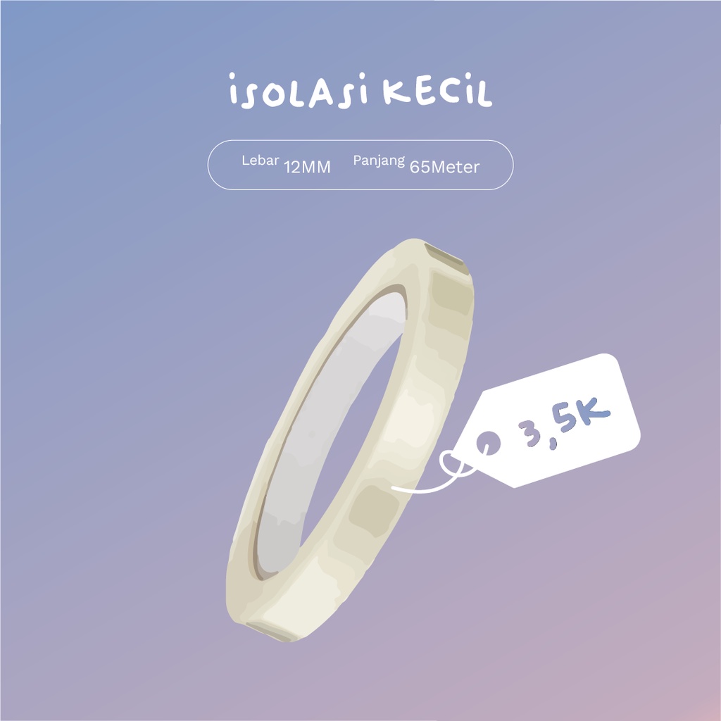 

SELOTIP ISOLASI KECIL ☆ 12MM*45 METER