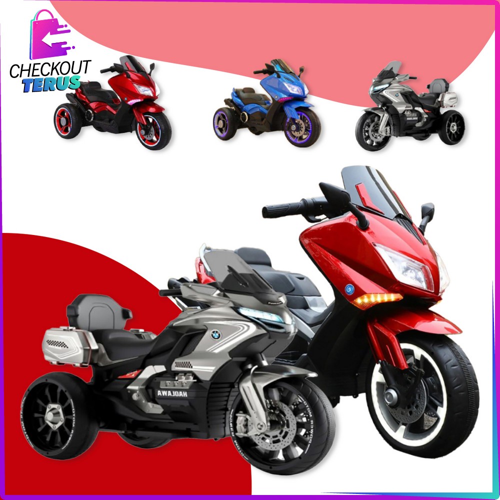 CT M238 M239 Motor Aki Anak Motor NMAX Ride On Ada Musik dan Lampu Anak HAOLAWA Mainan Motor Aki Simulasi Sepeda Motor