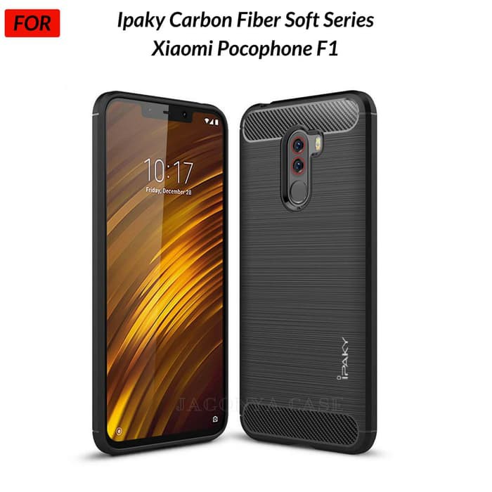 Xiaomi PocoPhone F1 Case Ipaky Carbon Fiber Soft Series