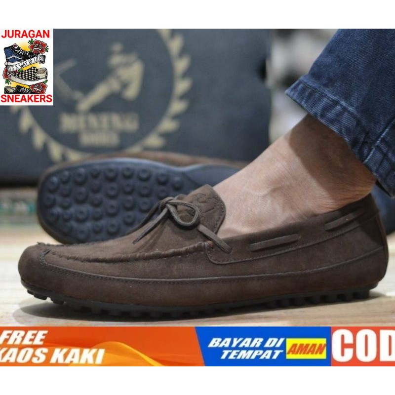 JURAGAN x PEDRO BLACK Sepatu Casual Pria Kantor Kerja Loafers Fashion Kulit Syuede1Ch2