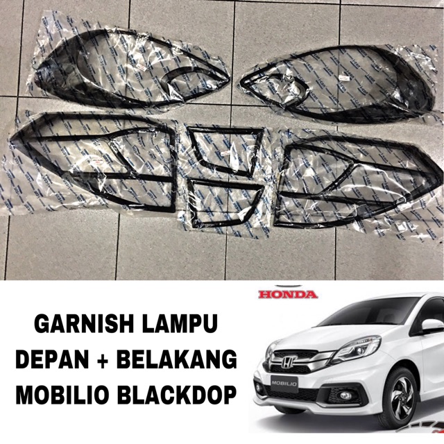 MOBILIO 2014-2017 GARNISH GARNIS LAMPU DEPAN BELAKANG BLACKDOFF