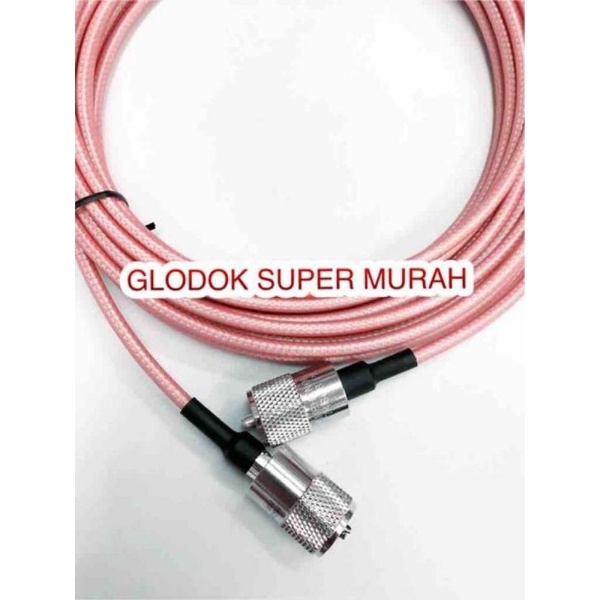 KABEL TEPLON PERAK UKURAN RG58 PANJANG 10METER