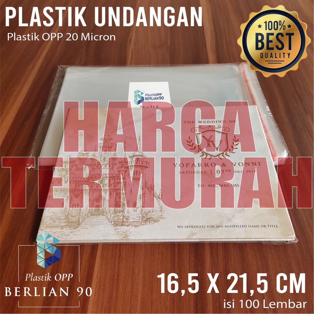 

PLASTIK OPP TEBAL 16 x 21,5 cm 30 Micron (0,5) PLASTIK KEMASAN ISI 100 PCS