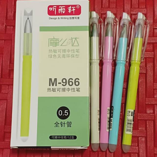 

12 pcs per set Friction Erasable Pen (bisa dihapus)