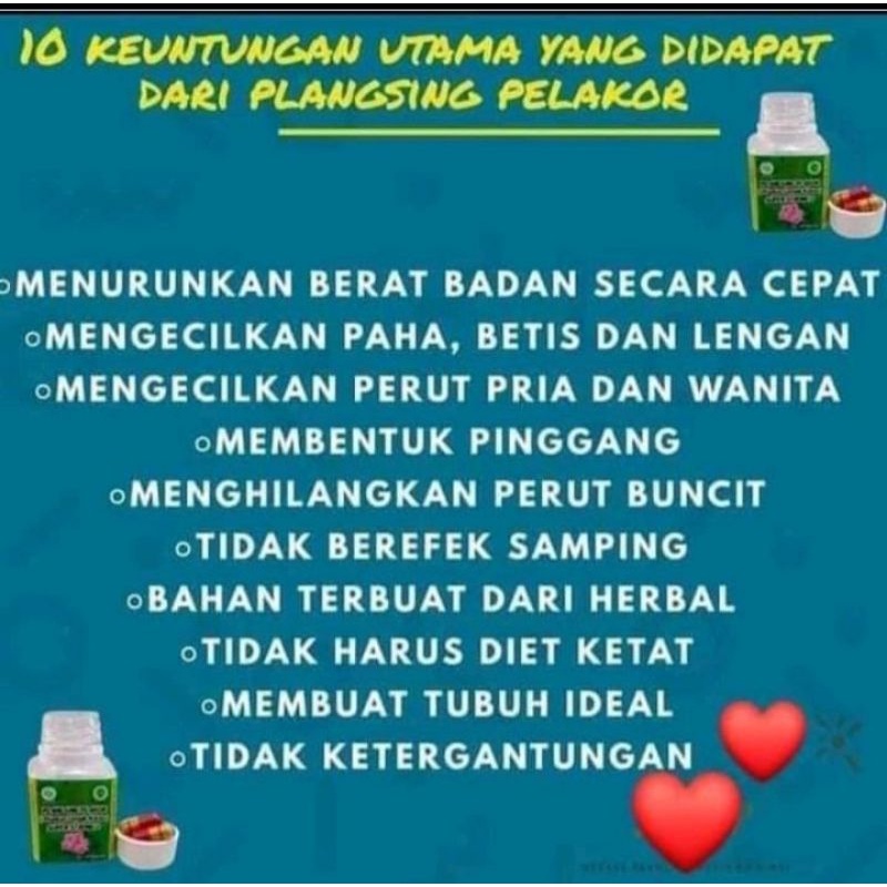 pelangsing pelakor+box ORI BPOM