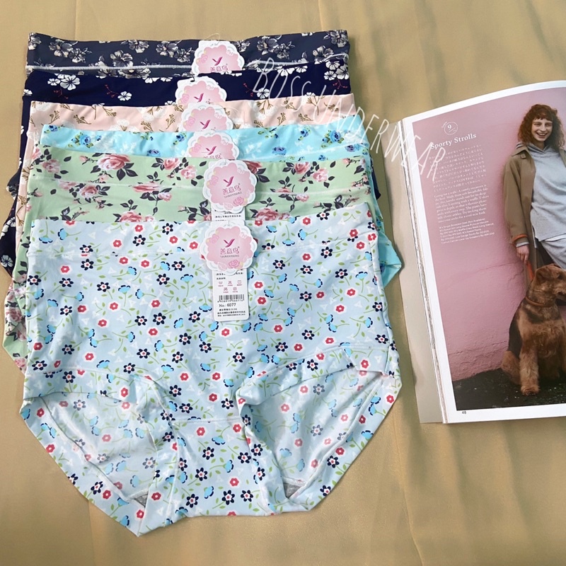 (3pcs) CD Wanita Spandex jumbo Motif, Celana Dalam motif, celana dalam wanita, CD perempuan motif ha