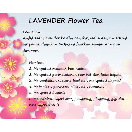 Lavender flower tea