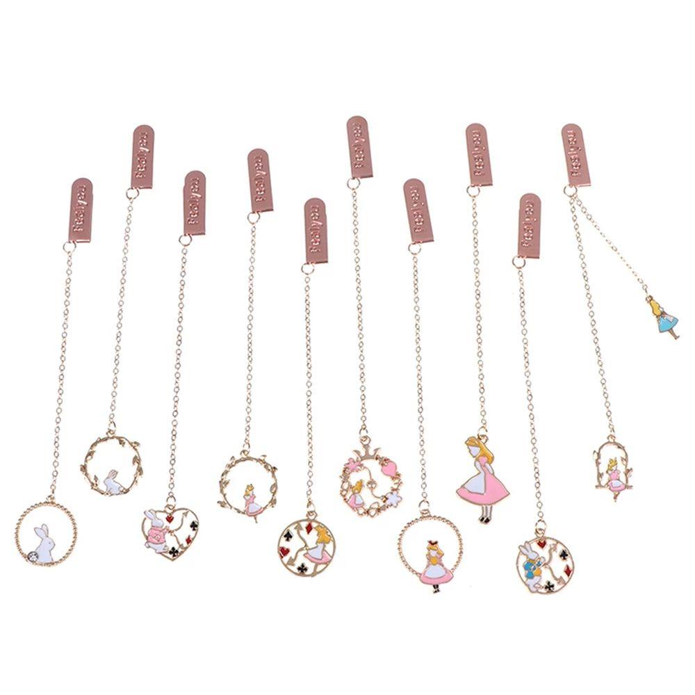 Agustina Pendant Bookmark School Supply 1PC Paduan Rantai Penanda Bacaan Halaman Bookmark Book Tag Tanda Pagination