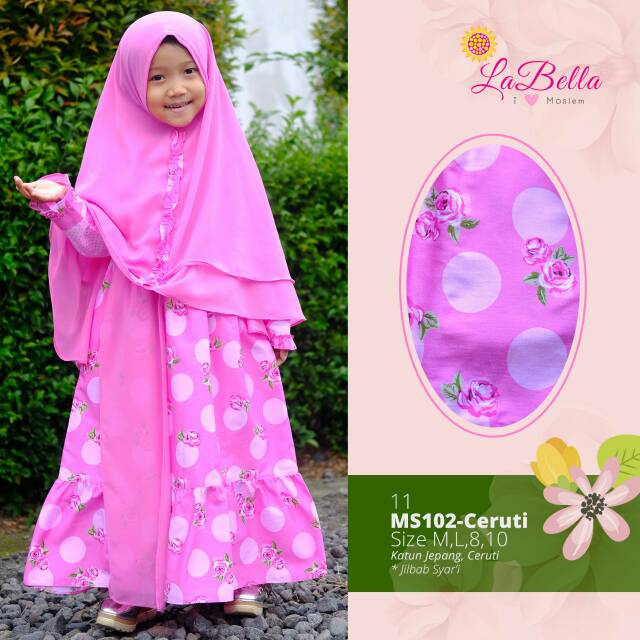 Gamis Labella hijab syar'i MS102-CERUTI 11