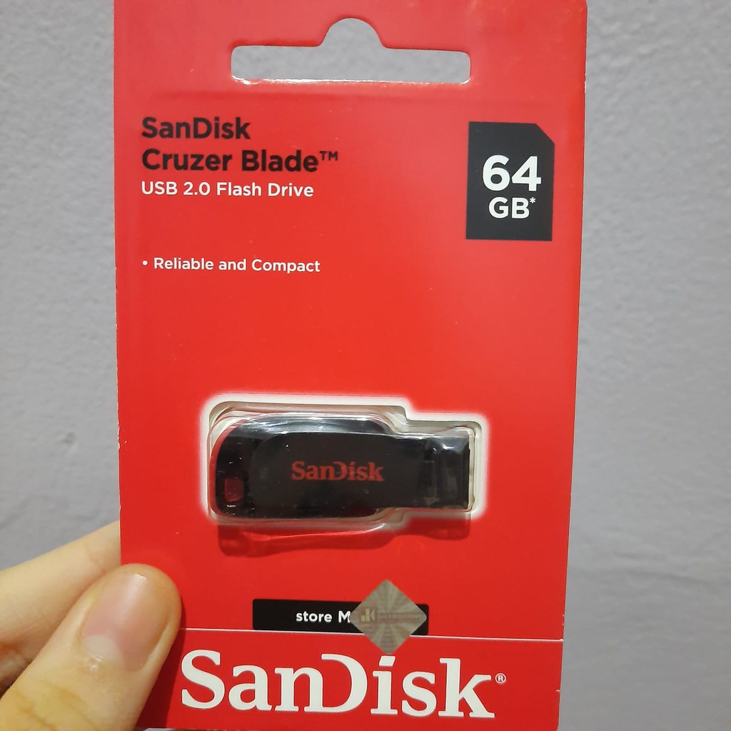 Sandisk Cruzer Blade USB 2.0 Flash Drive 8GB 16GB 32GB 64GB 128GB