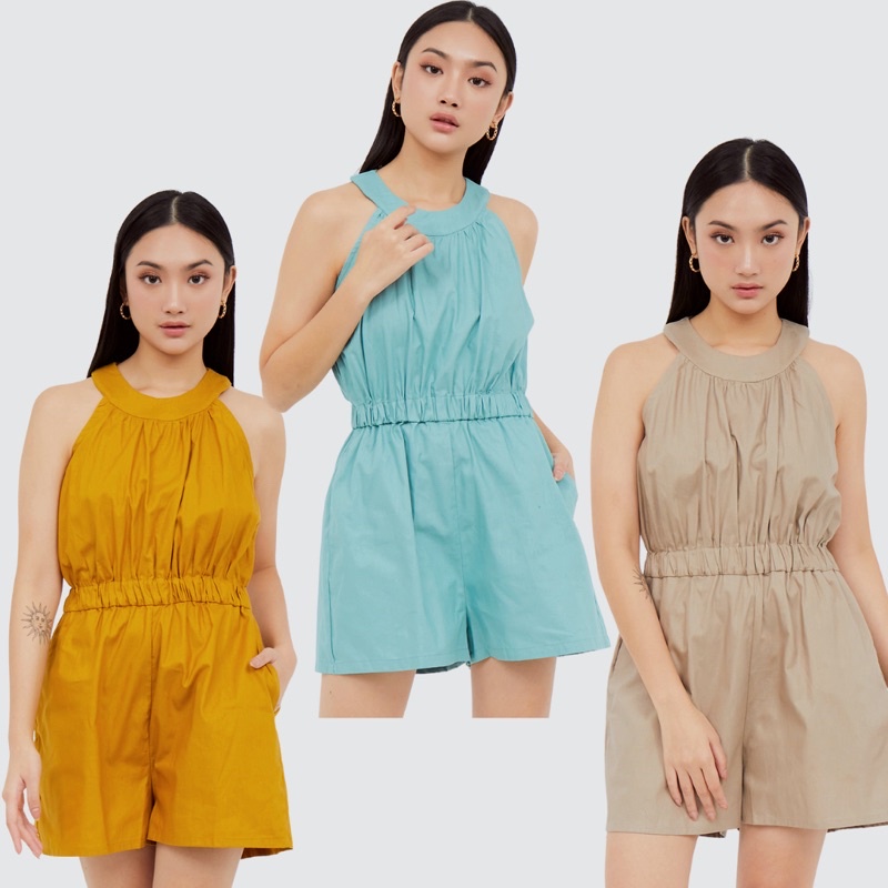 Limited Halter Neck Jumpsuit (3 colours) | Jumpsuit | One set wanita | Jumpsuit Wanita | Jumpsuit Wa