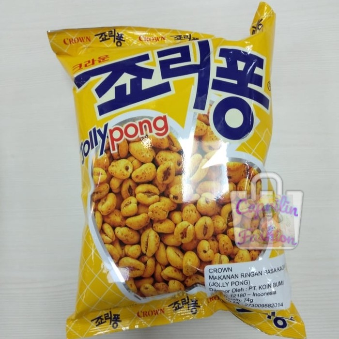 

Crown Jolly Pong Snack 74gr / Makanan Ringan rasa Kacang dr Korea