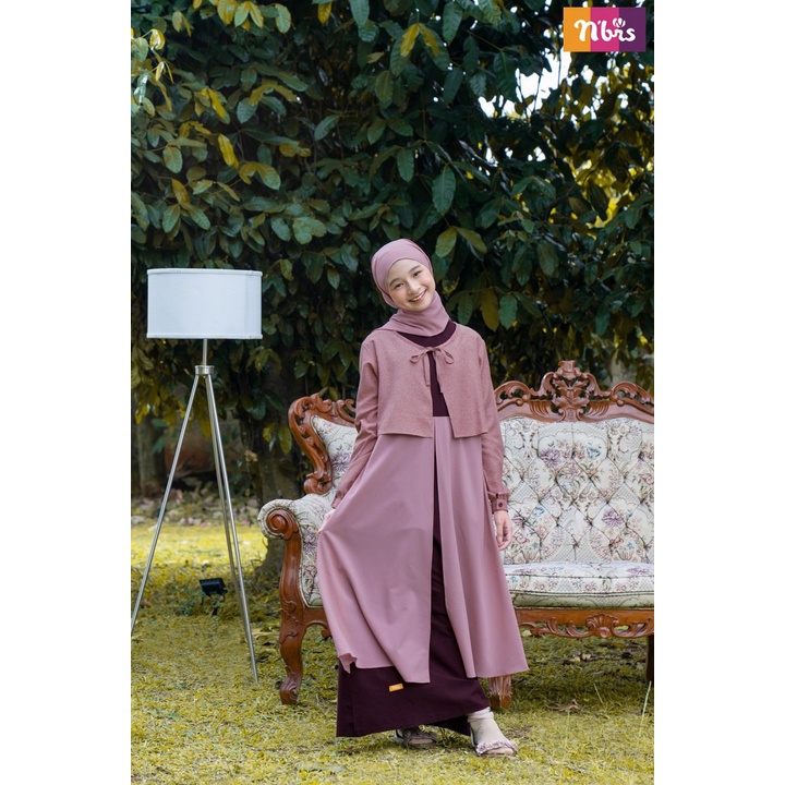NIBRAS GAMIS ANAK REMAJA COUPLE NIBRAS SARIMBIT AESTHETIC MAROON MARUN BAJU COUPLE KELUARGA MAROON M