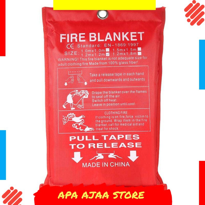 Best Seller ! KKMOON Kain Pemadam Api Fiberglass Fire Blanket Flame Shelter Cover