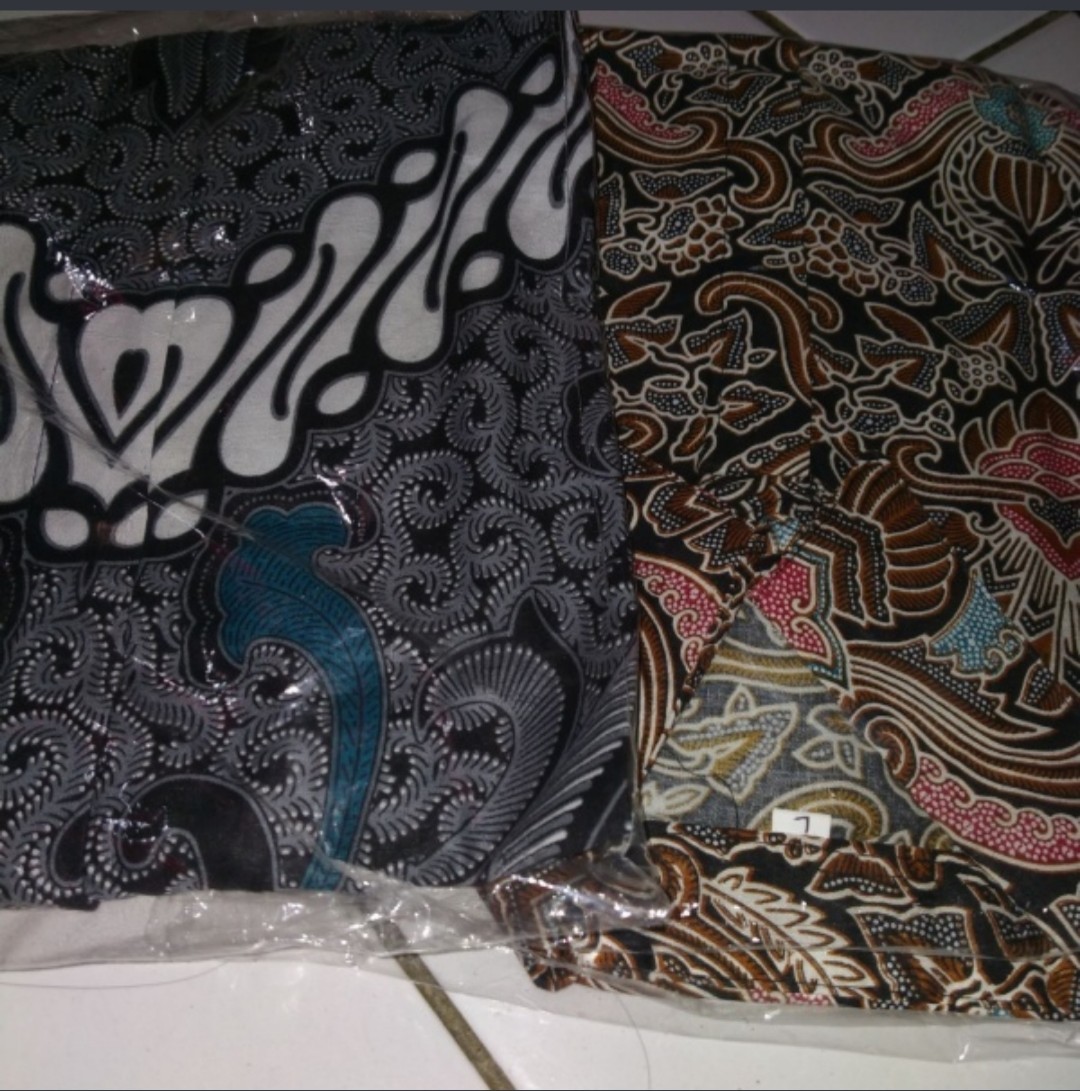 Kemeja Batik Cowok Kemeja Kondangan Batik Panjang Pria Corak Kujang Abu