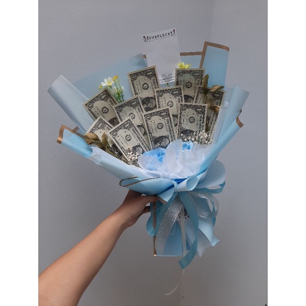 dollar bouquet ($1, 10 lembar) / money bouquet / buket uang / buket dolar