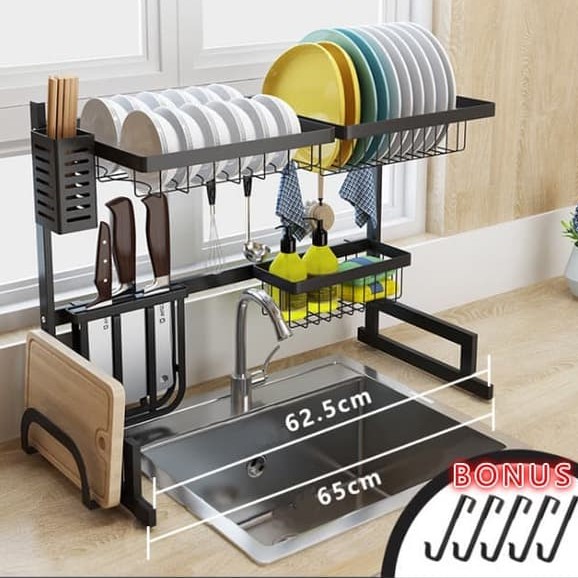 RAK DAPUR PORTABLE SUSUN 2 / RAK BAWAH WASTAFEL DAPUR KITCHEN RACK