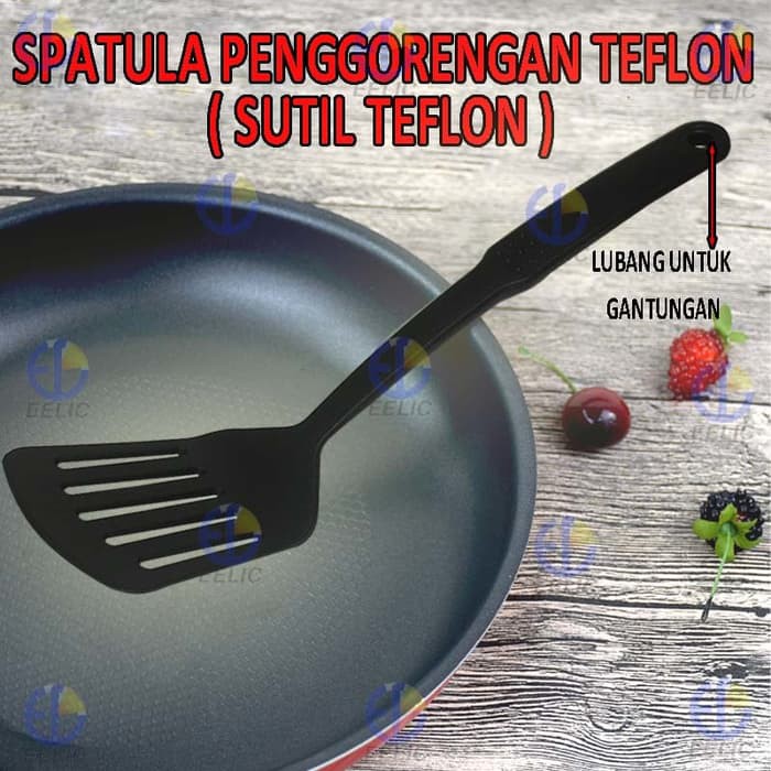 EROS SUTIL ANTI LENGKET HITAM SPATULA PENGGORENGAN TEFLON