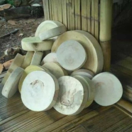 talenan kayu kuat/diameter 30 cm/talenan potong daging/ikan/ayam