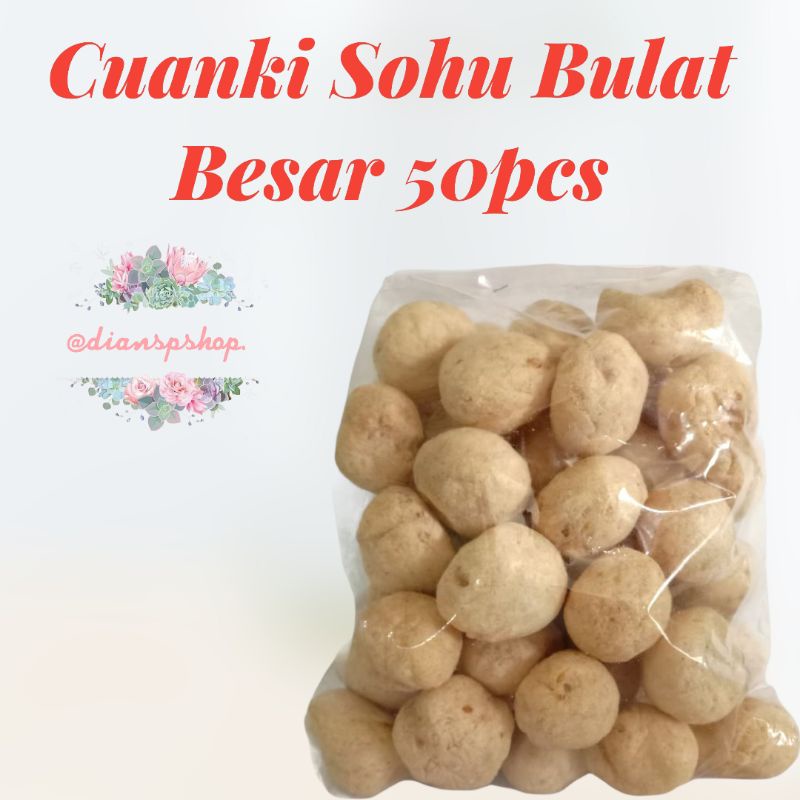 

Cuanki bulat Sohu Cunki sohu untuk aneka toping isi 50pcs