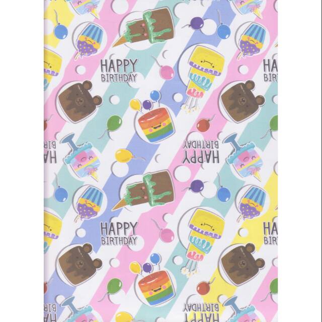 

Kertas kado Sansan Wawa SW-196 "Happy birthday