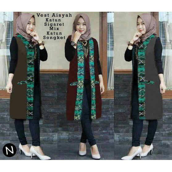 long vest/cardigan panjang/long vest katun/long vest jeans