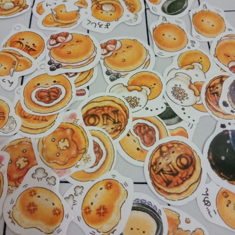

Deco sticker pancake lucu | stiker murah