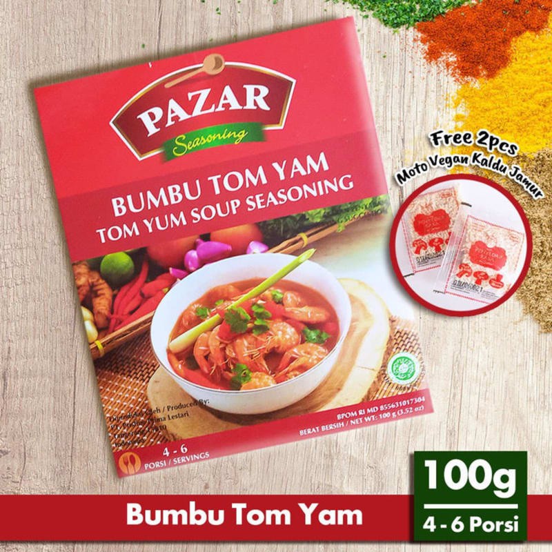 Jual PAZAR TOM YAM TOM YUM TOMYAM Bumbu Masak Instan Box 100g Shopee Indonesia