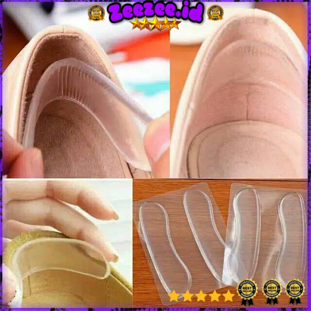 Pelindung Tumit Kaki Transparan Silicone Gel Pelindung Tumit