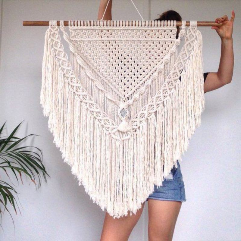 [Ready stok] Macrame wall hanging | Hiasan dinding macrame ukuran sedang