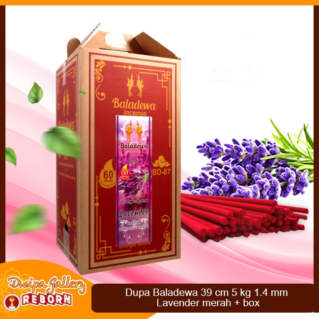 Dupa/Hio Wangi Harum Baladewa Lavender Merah 5kg + Box