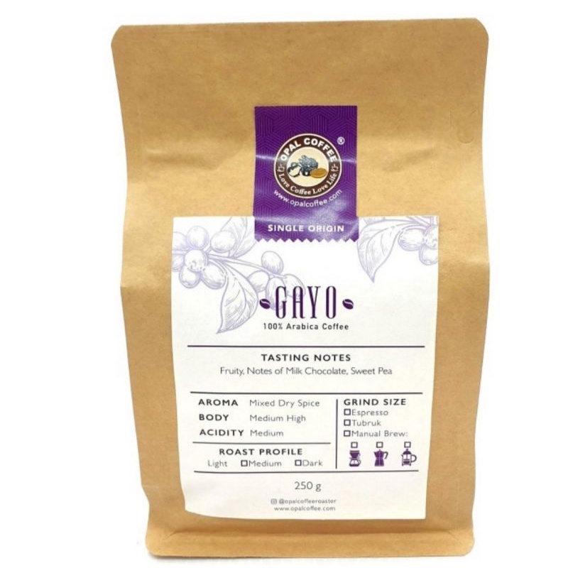 

Arabica Gayo Roasted Beans 250gr