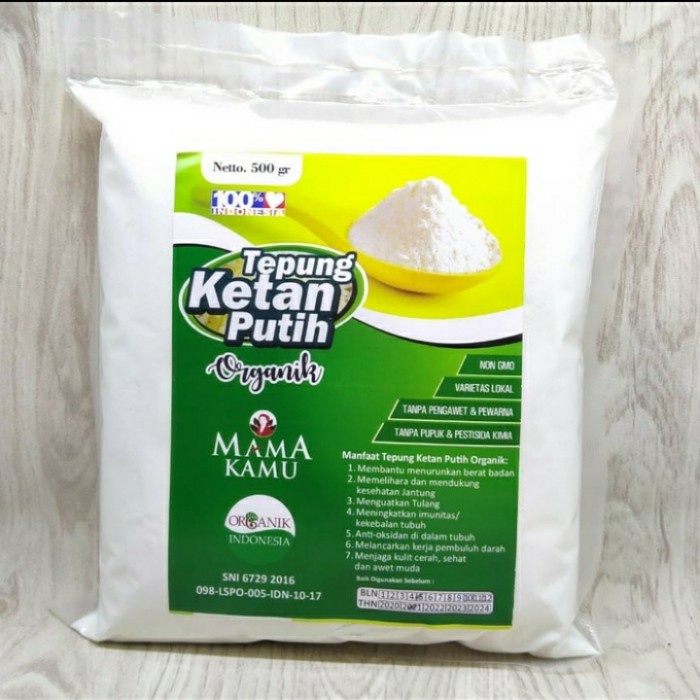 

Ketan-Beras-Tepung- Tepung Ketan Putih Organik Mama Kamu 500 Gr -Tepung-Beras-Ketan.