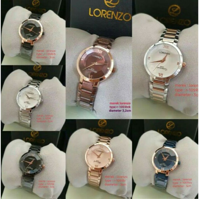 JAM TANGAN LORENZO 1059 RANTAI ORIGINAL LZ1059