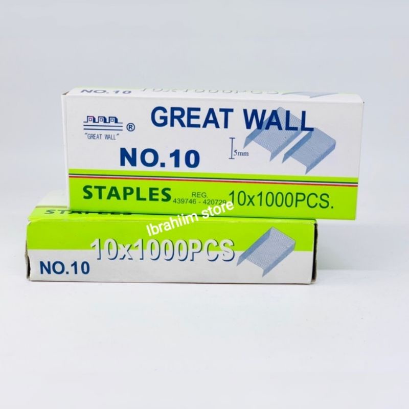 1 PAK ISI STAPLES GREAT WALL MURAH