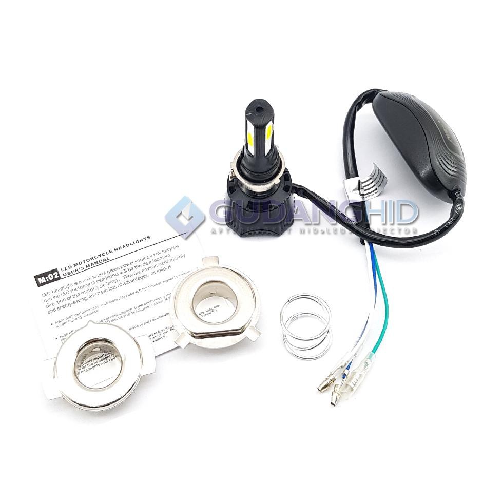 lA9Code Lampu LED Motor 4 Sisi AC DC H6 42W RTD 6 Sisi Kalah Terang RTD M02H(C9L7) (paling laris)