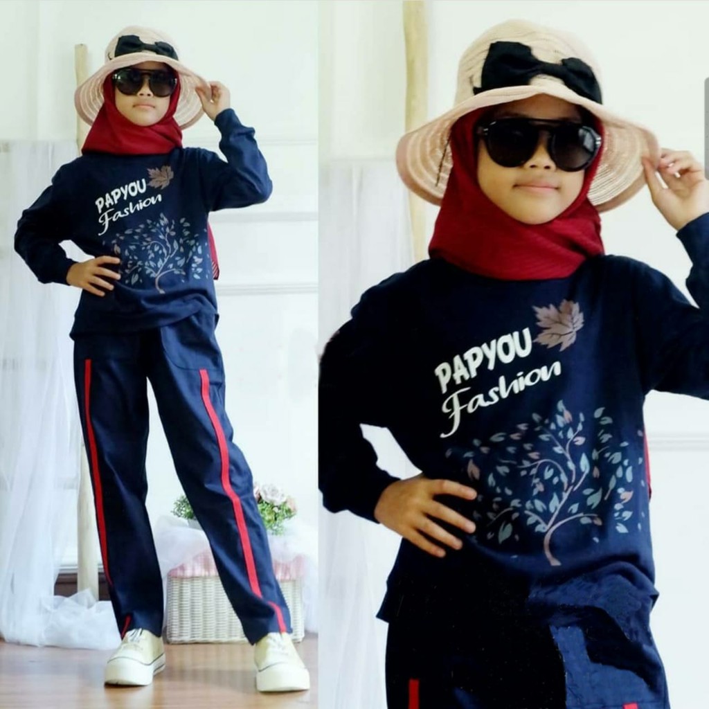 FASHION MUSLIM SET KIDS MASCA PAPYOU DMR