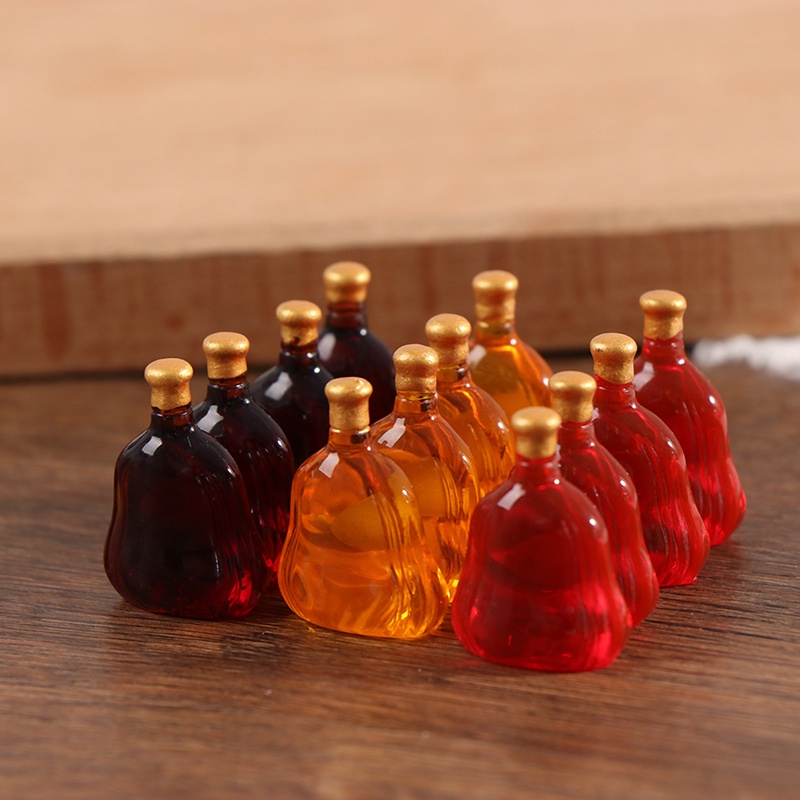 10pcs Miniatur Botol Wine Untuk Rumah Boneka
