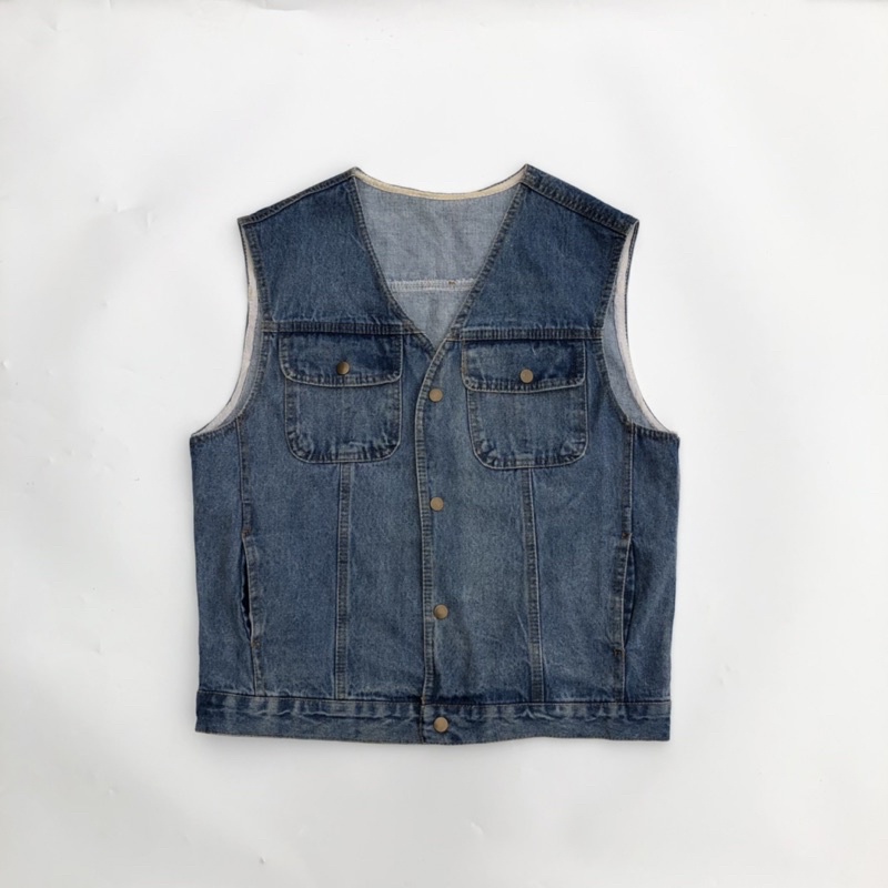 vest denim second