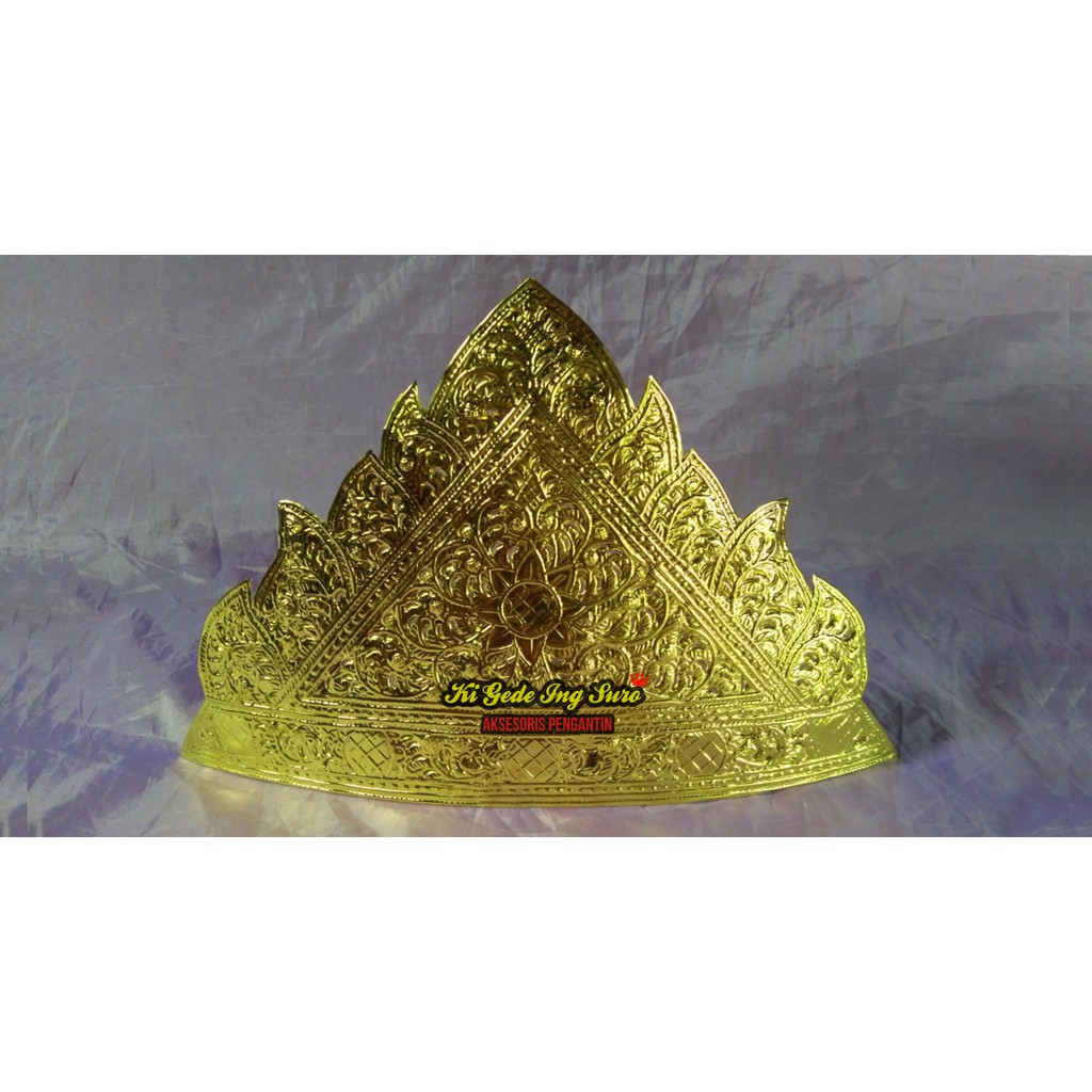 Tanjak Plat Gold Kuningan/ Mahkota Pengantin Palembang/ Tari Jambi Bengkulu Lampung Melayu Jawa Bali