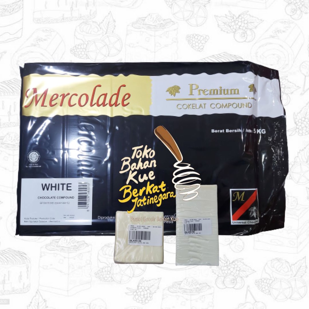 Coklat putih mercolade white 500gr